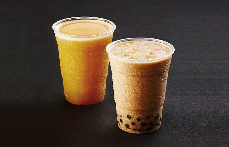 Mango smoothie or bubble tea