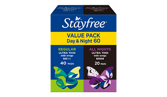 Stayfree	Day and Night Pads	40 Day + 20 Night