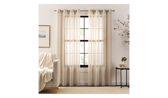Perfect Pair Sheer Willow Curtains 132cm x 213cm, 2 pack