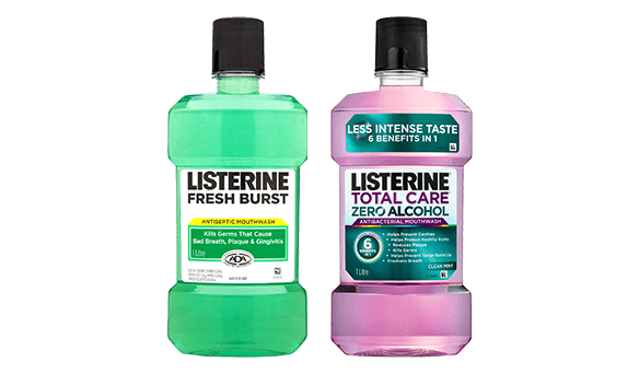 Listerine	Freshburst Mouthwash or Total Care Zero Mouthwash	3L