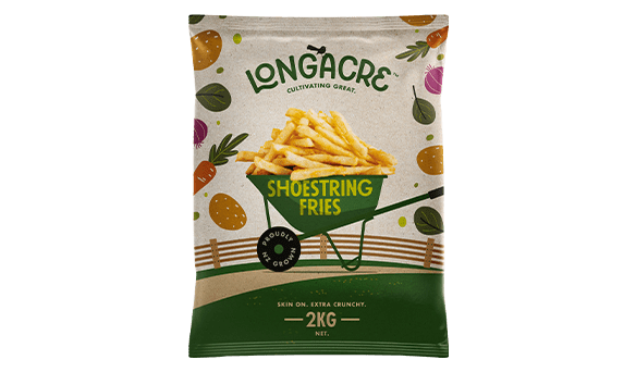 Longacre Shoestring Fries Skin On 2kg