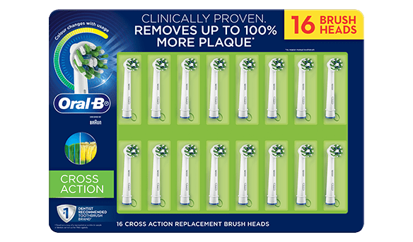 Oral B Cross Action Brush Heads 16 pack