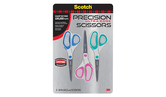 3M Scotch Precision Ultra Edge Scissor 3 pack