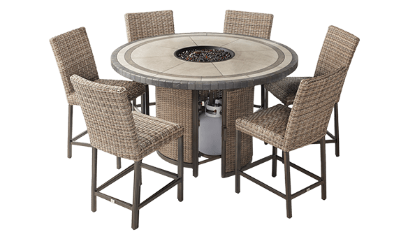 Agio Anderson High Dining Fire 7 piece set