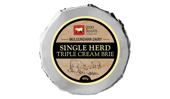 Udder Delights Single Herd Triple Cream Brie 480g
