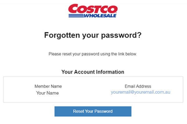 I've forgotten my account password, how do I reset password