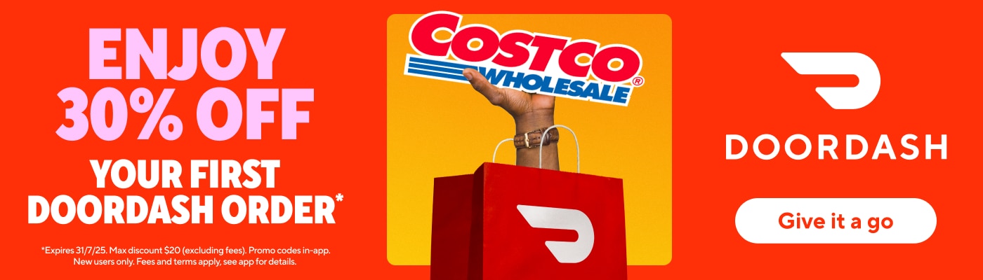 Enjoy 30% off your first DoorDash order