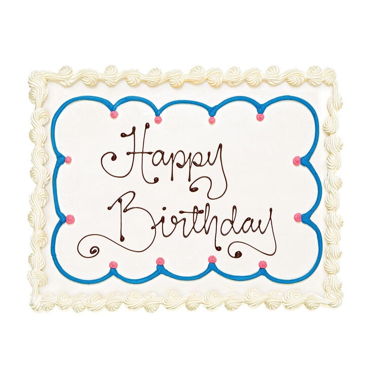 Happy Birthday - Outline Cake Happy Birthday - Outline Cake