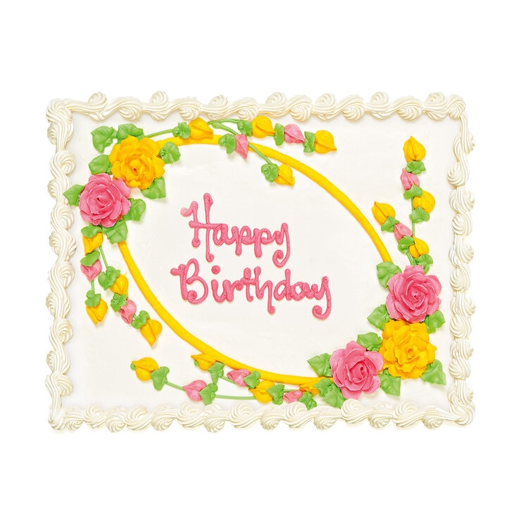 Happy Birthday - Floral Cake Happy Birthday - Floral Cake