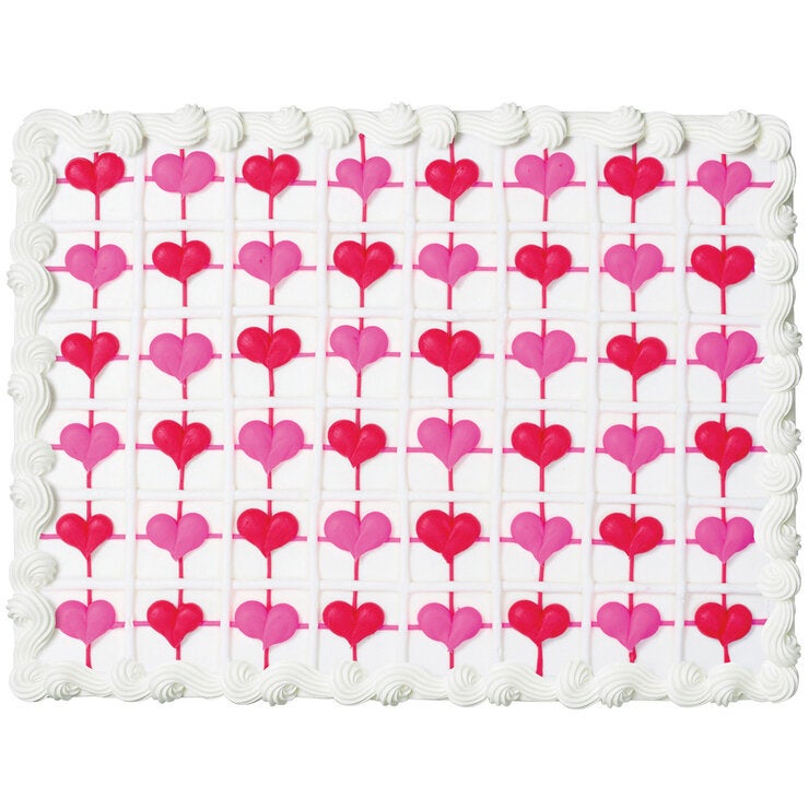 Scored Heart Cake Scored Heart Cake